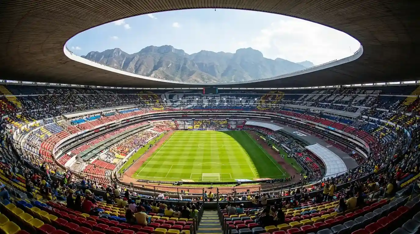 Estadio Azteca a Mexico City fir d'WM 2026 Eröffnung