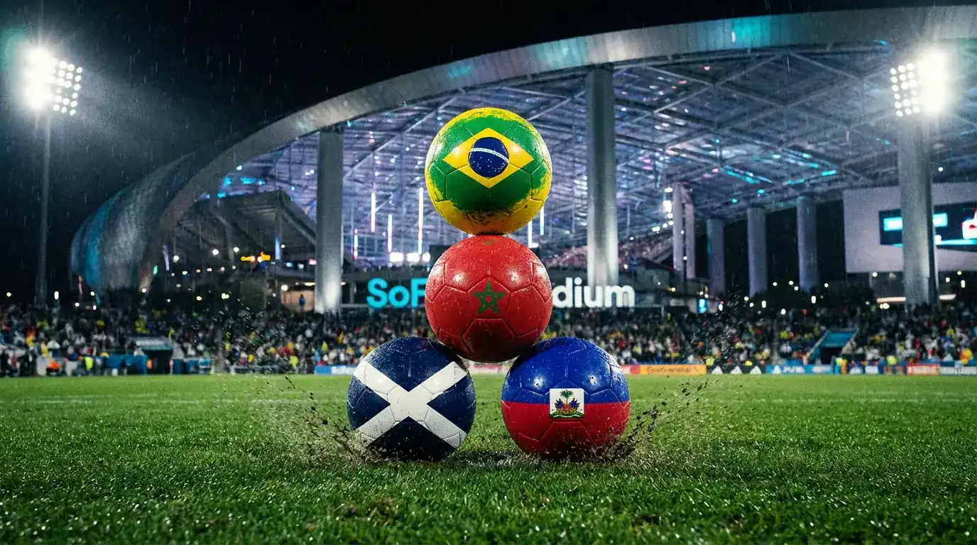 WM 2026 Grupp C mat Brasilien, Marokko, Schottland an Haiti