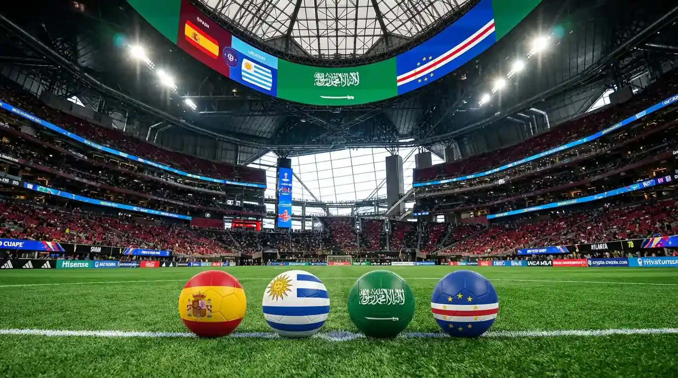 WM 2026 Grupp H mat Spuenien, Uruguay, Saudi-Arabien an Kabo Verde
