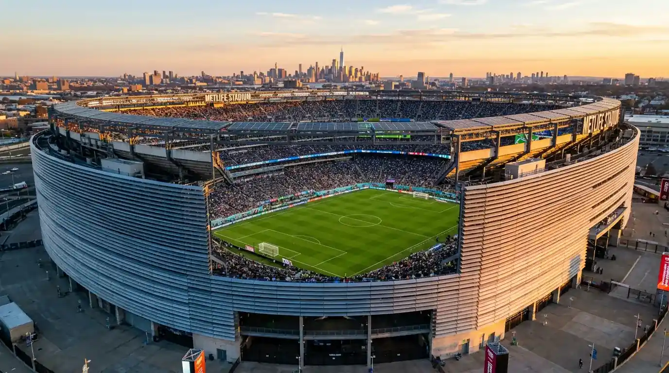 MetLife Stadium an Ost-Rutherford fir d'WM 2026 Finale